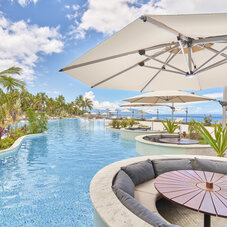 Hilton Tahiti Resort Pool and Poll bar