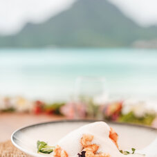 Blue shrimps sautéed in re'a tahiti