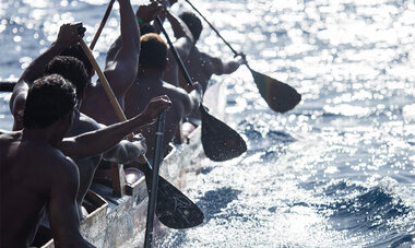 Air Tahiti Nui pirogue Only in Tahiti