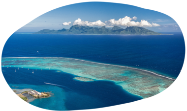 Air Tahiti Nui vue Moorea SMailion