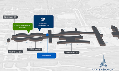 Paris CDG airport 3D map