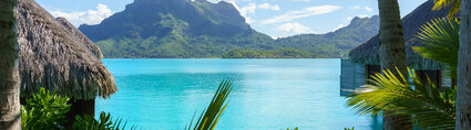 This is teh view of an overwater bunglaow