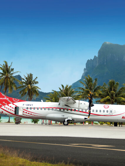 Air Tahiti sur le tarmac de Bora Bora 